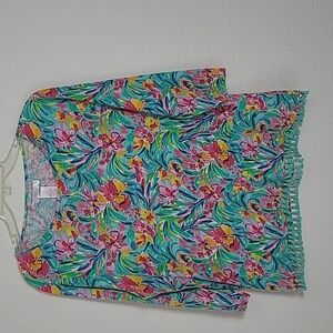 Stella Parker  Floral 3/4 Sleeve Women's Top Size L